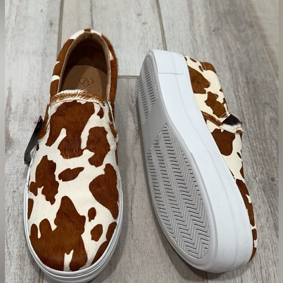Alcalas Boots Platform Slip-on Sneaker Womens Size 8.5 Genuine Cowhide - Picture 1 of 2